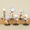 5Pcs/set One Piece Figure Toys Gear 5 Nika Luffy Sun God Q Version PVC Figurine Cartoon Luffy Anime Collection Model Dolls Gifts