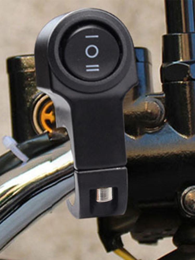 22cm 7/8in For ATV Motorcycle Handlebar Headlight Switch Daily Waterproof Three-position Button 12V Spotlight Retro Switches