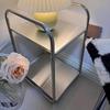 Stainless Steel Bathroom Storage Shelf 2/3 Tier Heavy Duty Bedroom Rack Minimalist Bookshelves Nightstand Living Room Decor