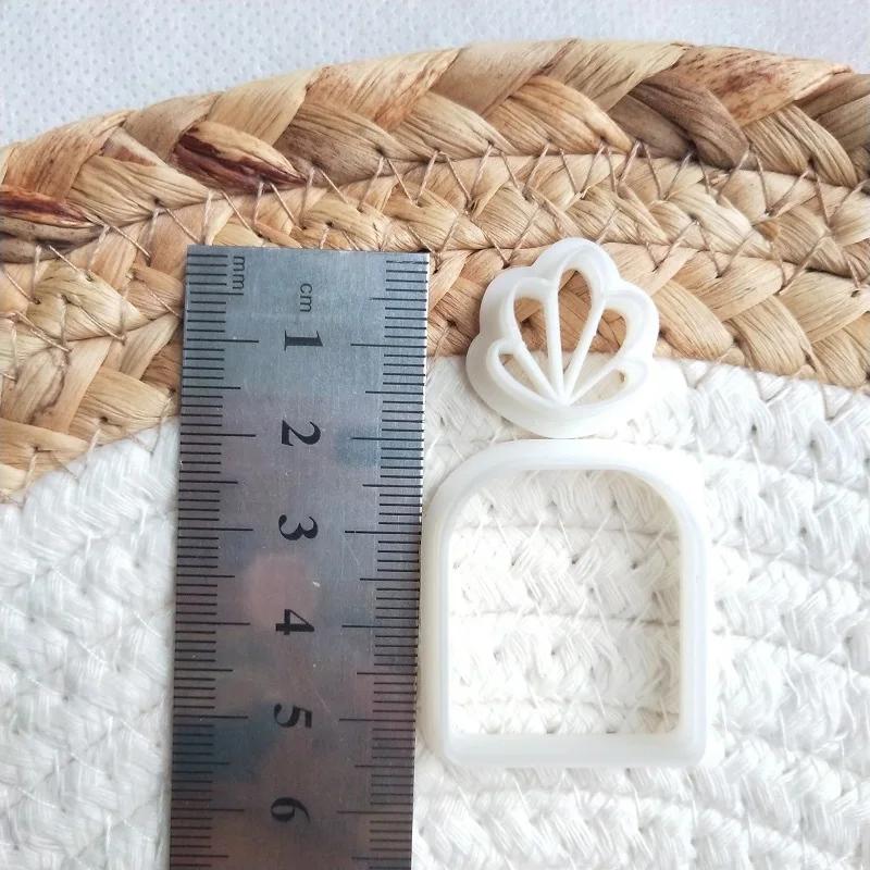 NEW Polymer Clay Cutters Flower Arched Geometry Clay Cutters for Jewelry Making French Earring Cutters for Pottery Clay Tools