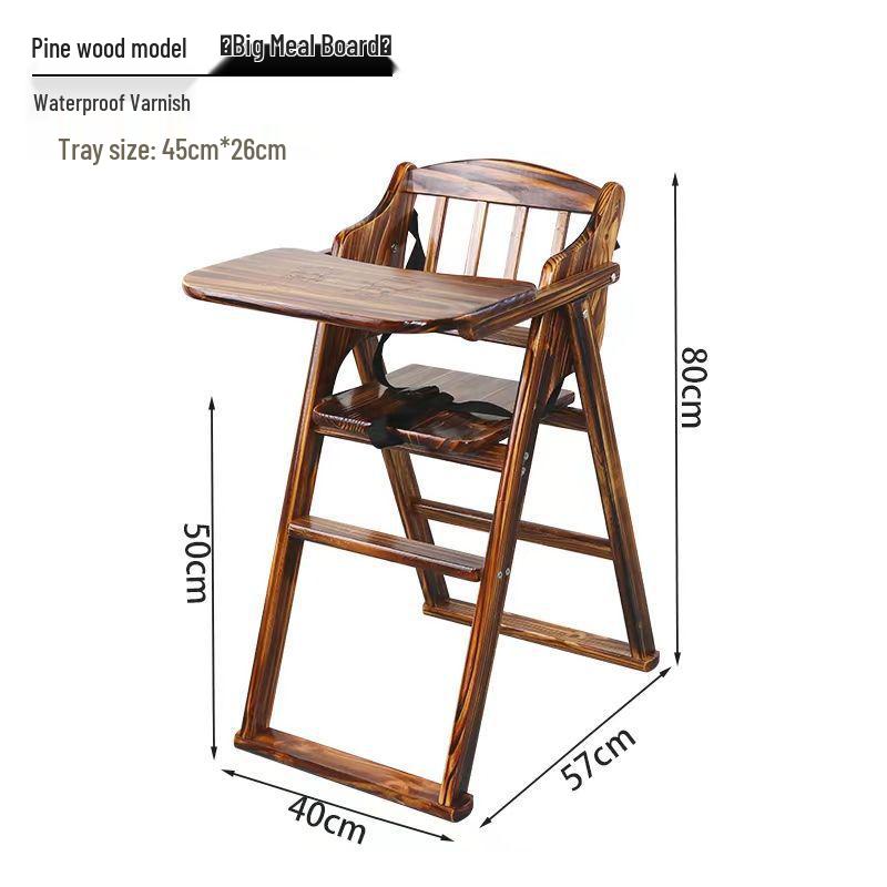 Adjustable Solid Wood High Chair for Babies and Children