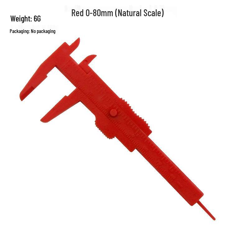 0-80mm Double Scale Vernier Caliper Plastic Wenge Student Measuring Tool