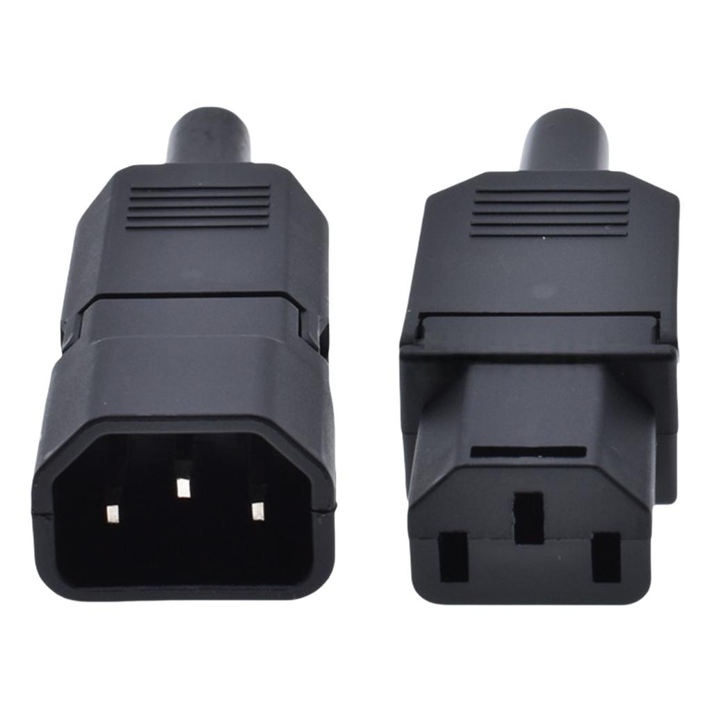 2Units 3Pin Inlines Power Plugs Adapters 10A 250V IEC320 C13 Female With Groundeds Terminals Connectors