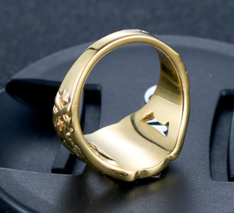 Anello da uomo liscio retrò con personalità di moda creativa dell'anello dell'aquila