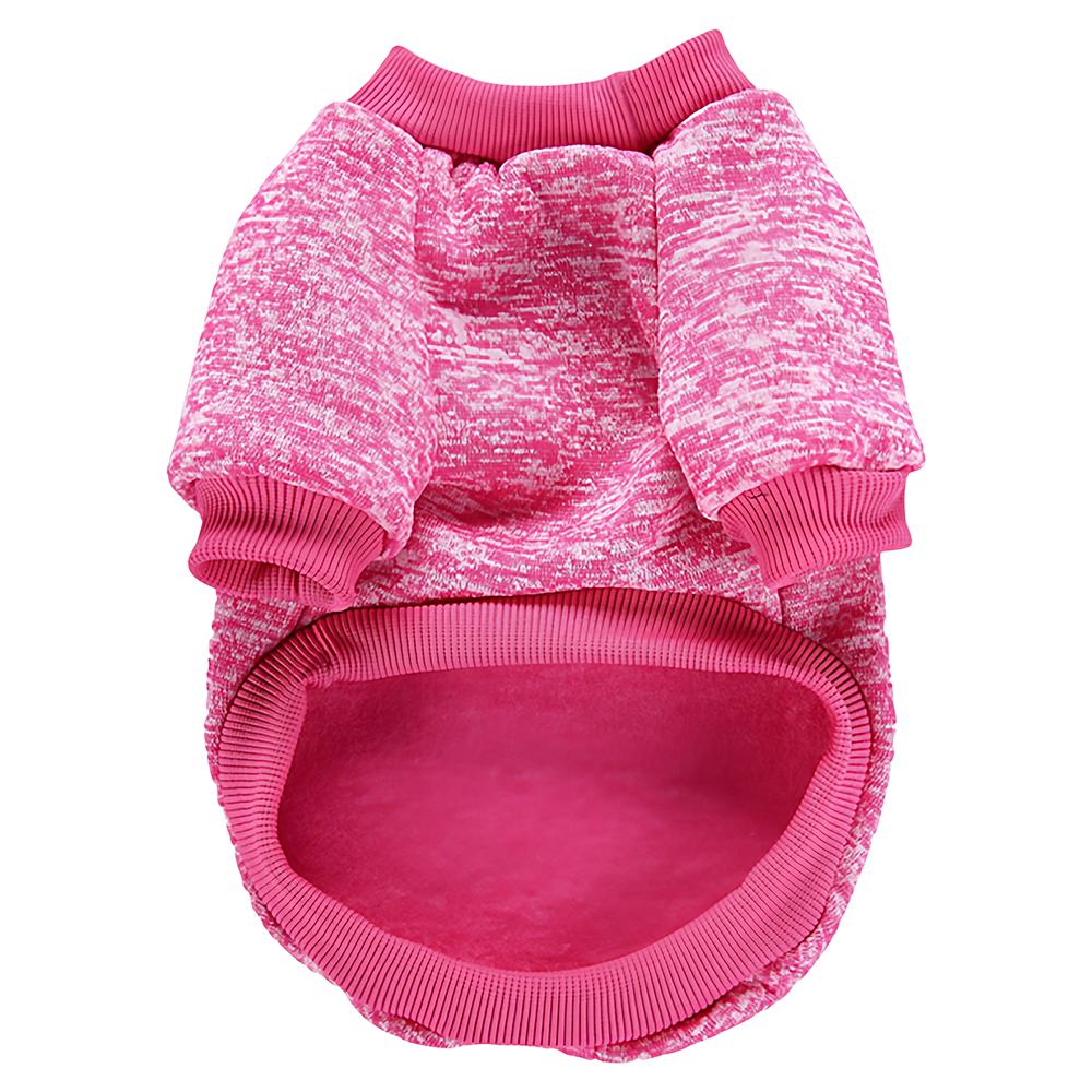 Fleece-Lined Thermal 2-Leg Pet Hoodie for French Bulldogs & Teddy, Winter Knit Sweater Small Medium Dogs Cats