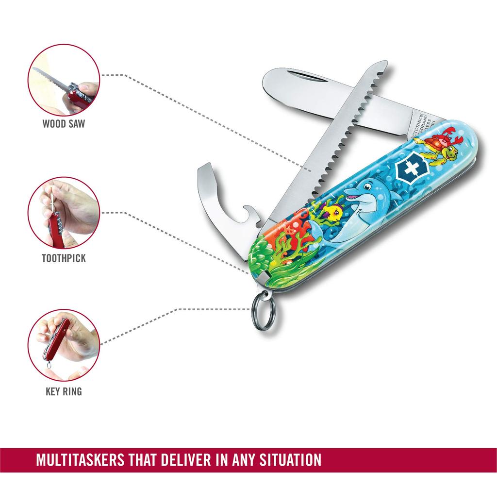 VICTORINOX My First Victorinox Animal Edition Dolphin Dolphin Knife for Children Outdoor [] 0.2373.E1