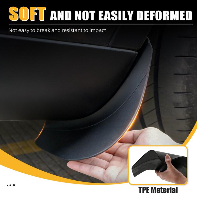 For Tesla Model Y 2025-2026 Wheel Front Rear Mud Flaps Soft Mud Flap Splash Guards Fender No Drilling Mudflap Car Accessories