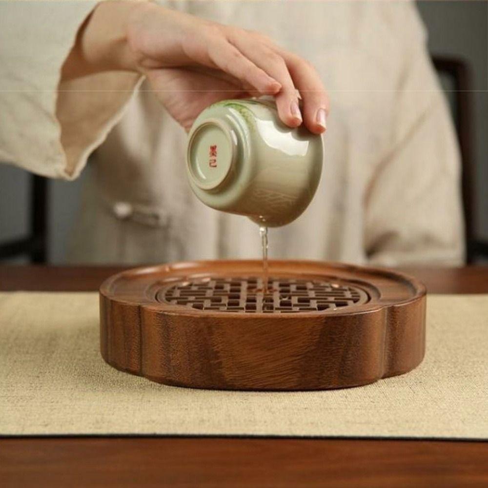 Water Storage Dry Brewing Tea Table Portable Teapot Drain Plate Bearing Wood Tea Tray  Coffee