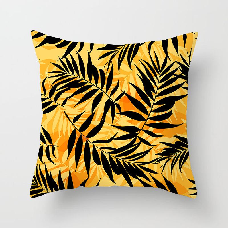 Summer Tropical Floral Cushion Cover Home Decor Office Sofa Pillowcase Green Plant Throw Pillowcase