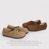 Distribution - Frosted New Products Muffin Baotou Half Slippers Women Wear Versatile Small Height Increasing Birkenstocks Women Go Out