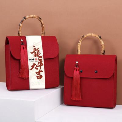 Chinese Nationale Stijl Nieuwjaar Geschenkdoos Creëer een feestelijke sfeer Fijne afwerking Duurzaam handvat met kwastjes Decoratieve doos
