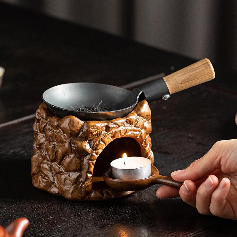 Japanischer Kerzen-Teewärmer, Teekocher, Teekannen-Heizbasis, Teewärmer, Teebackblech, Räuchergefäß, t