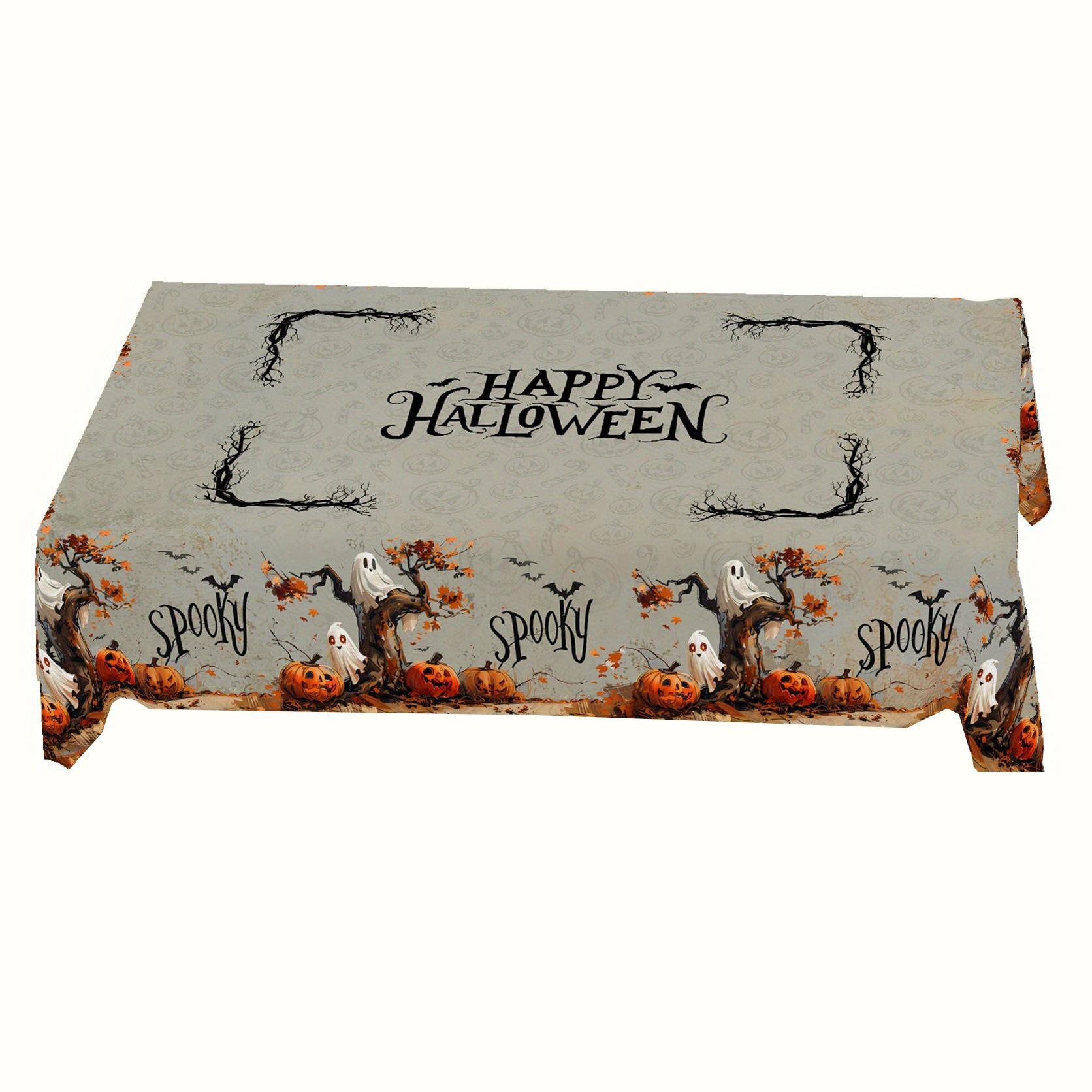

Halloween Tablecloth Classic Pumpkin Pattern New Decorative Dustproof Dining Table Cover Creative Festive Home Party Decoration 100x150cm