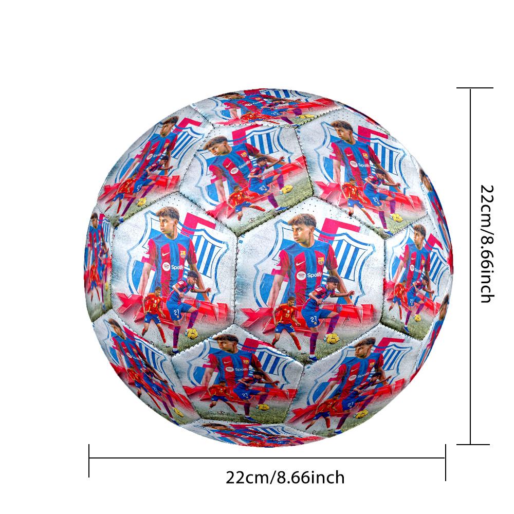 Lamine Yamal 19 Lamine Gonalons Fc Barcelona Size 5 Soccer Football Machine-Stitched Indoor/Outdoor Universal Football for Football Accessories