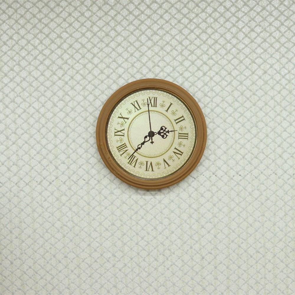 1:12 Scale Dollhouse Wall Clock European Style Doll Accessories Miniature Wall Clock  Home Decor