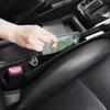 2Pcs Car Seat Gap Organizer with Charging Hole Large Capacity Simple Installation Universal Auto Gap Filler Strip with Seat Belt Holes