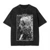 Washed T Shirt Malikeths Hip Hop Novelty T-Shirt Oversize Streetwear 100% Cotton Summer Tops Tops Tees for Men Women