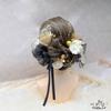 Hair Accessory for Coming-of-Age Ceremony, Pre-wedding Photoshoot, Silver Daisy, Sola Flower, Hydrangea, Ribbon, Mizuhiki (decorative Cord), Berries,