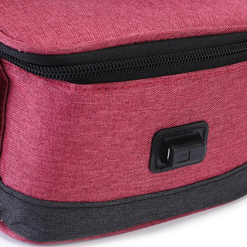 USB Lunch Box Packet Insulation Bag Meals Reheating with Zipper Electric Food Warmer Food Heating Bag for Working Travel Camping