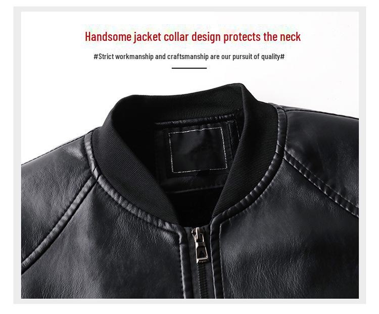 Men's Leather Bomber Jacket - Autumn/Winter 2023