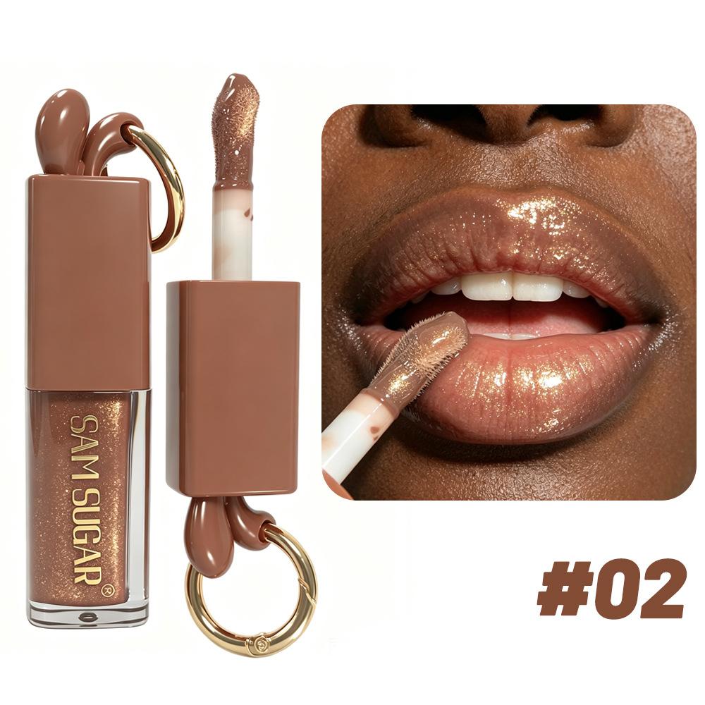 1 st Spiegellicht Goud Glanzend Bruin Konijn Lipgloss Hydraterende Plumping Lipgloss Vloeibare Lippenstift Mat Chocoladebruin Lip Tint Kleur