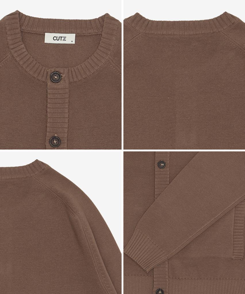Cutz Round Neck Button Cardigan - 2 Colors