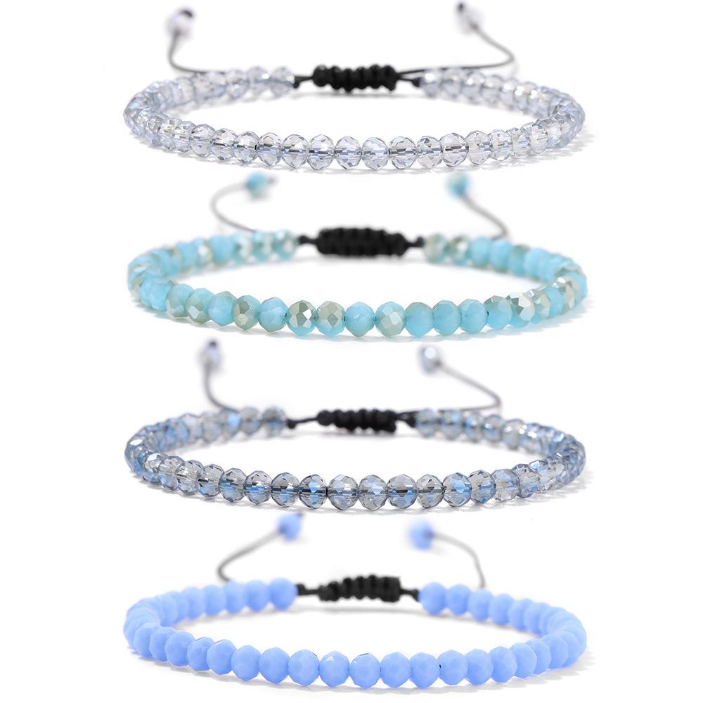 

JYL TS Bracelet Women s 4-Piece Colorful Braided Adjustable Boosts Joy & Vitality blue color великих моголів зелений колір