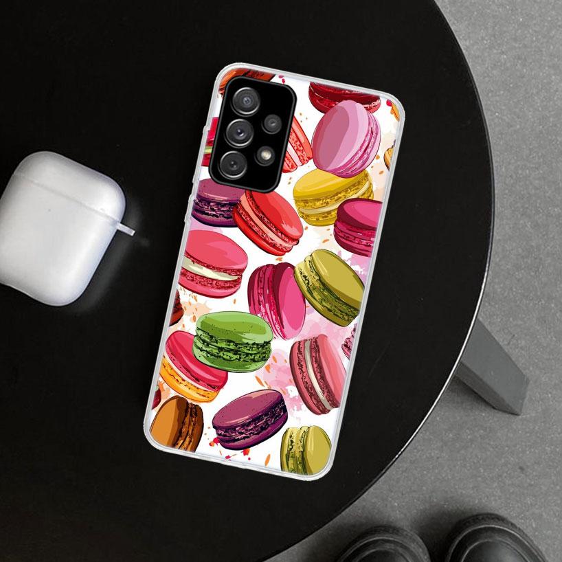 

Macaron Ice Cream Cake Doughnut Phone Case for Samsung Galaxy A17 A16 A26 A36 A56 A57 A37 A15 A25 A35 A55 A14 A24 A34 A54 A13 A2 Samsung A16