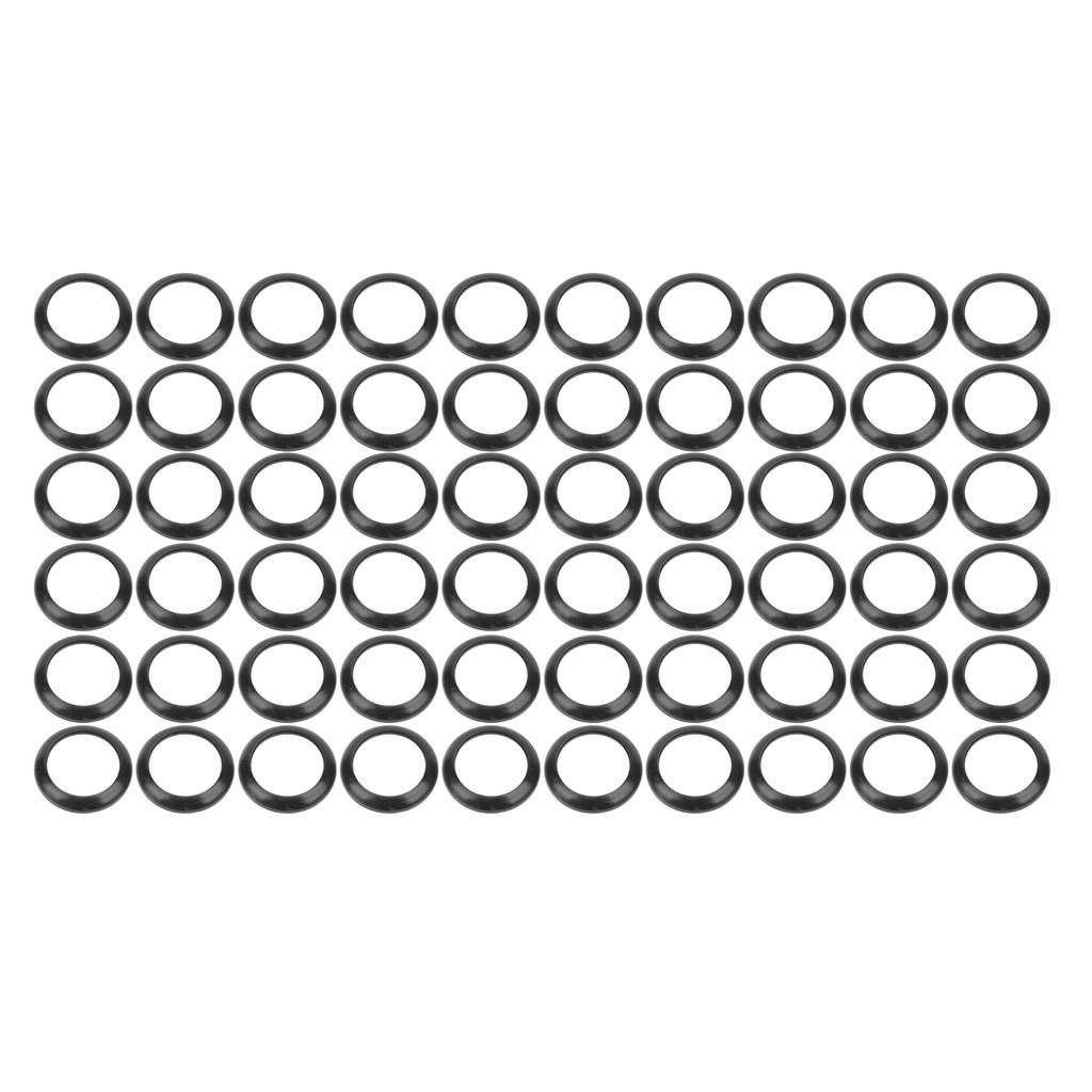 60Pcs 15MM Fishing Rod Spacer Ring Silicone Fishing Pole Handle Guides Rings Black