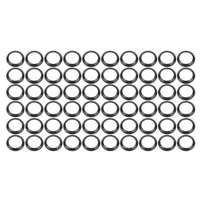 60Pcs 15MM Fishing Rod Spacer Ring Silicone Fishing Pole Handle Guides Rings Black