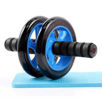 Abdominal-Doppelrad-Roller, Muskeltrainingsgerät, Workout-Fitness-Rad mit Knieschoner, Ab Roller, Gym Roller Trainer