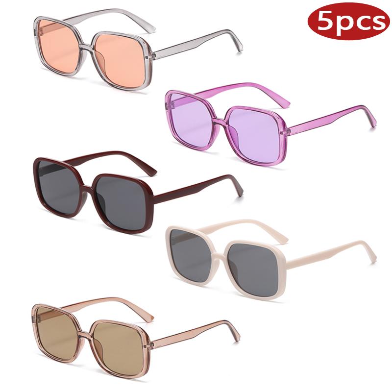 Fashion New Classic Rectangular Frame Sunglasses Women INS Style Sunscreen Eyeglasses Men Unisex UV400