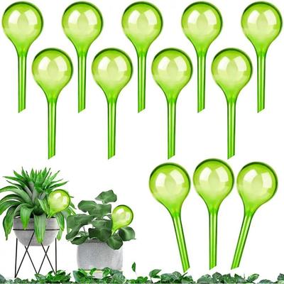 12 PCS Automatic Self Watering Bulbs Plant Watering Globes Clear PVC Ball Plant Watering Device Drip Irrigation Water Globes for Indoor Outdoor Plants