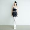 Leobyui Black Satin Skirt