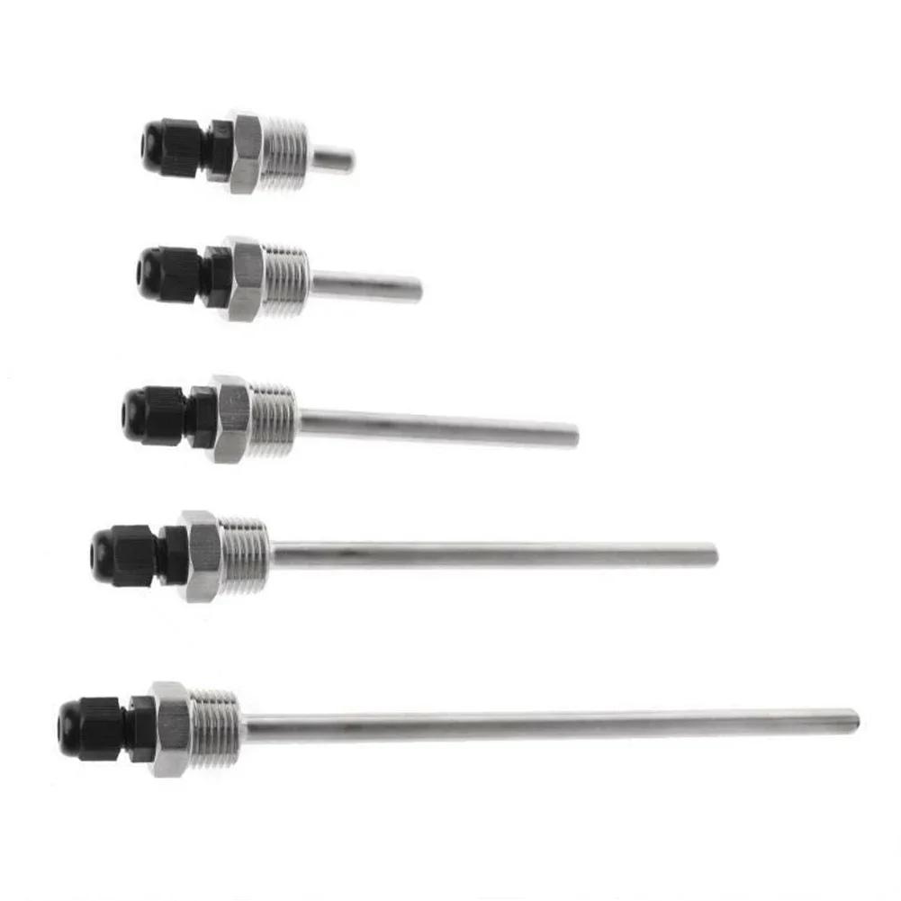 Thermowell 1/2 G Thread 304 Stainless Steel For Temperature Sensor Protective Shell Solar Accessories 30-200mm