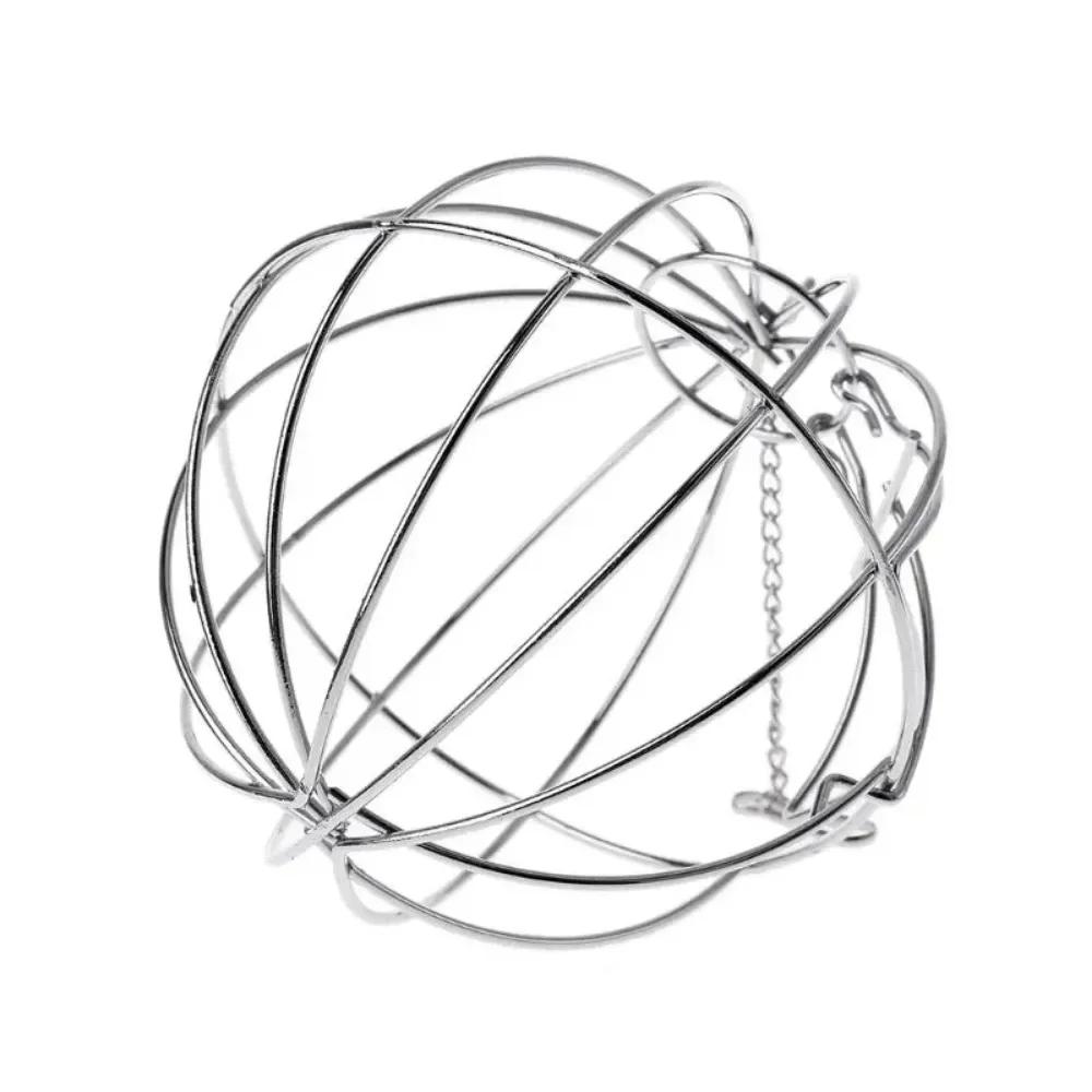 Hay Manger Food Ball Feed Dispense Stainless Steel Plating Grass Rack Ball for Rabbit Guinea Pig Pet Hamster Small Pet Supplies