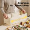 Space Saving Cabinet Storage Box Plastic Expandable Organizer Durable Retractable Storage Box  Home