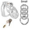 Sex Products HT-V4 Set Male Chastity Device Cock Cage With 4 Penis Rings Sex Toys For Men Resin Virginity Lock