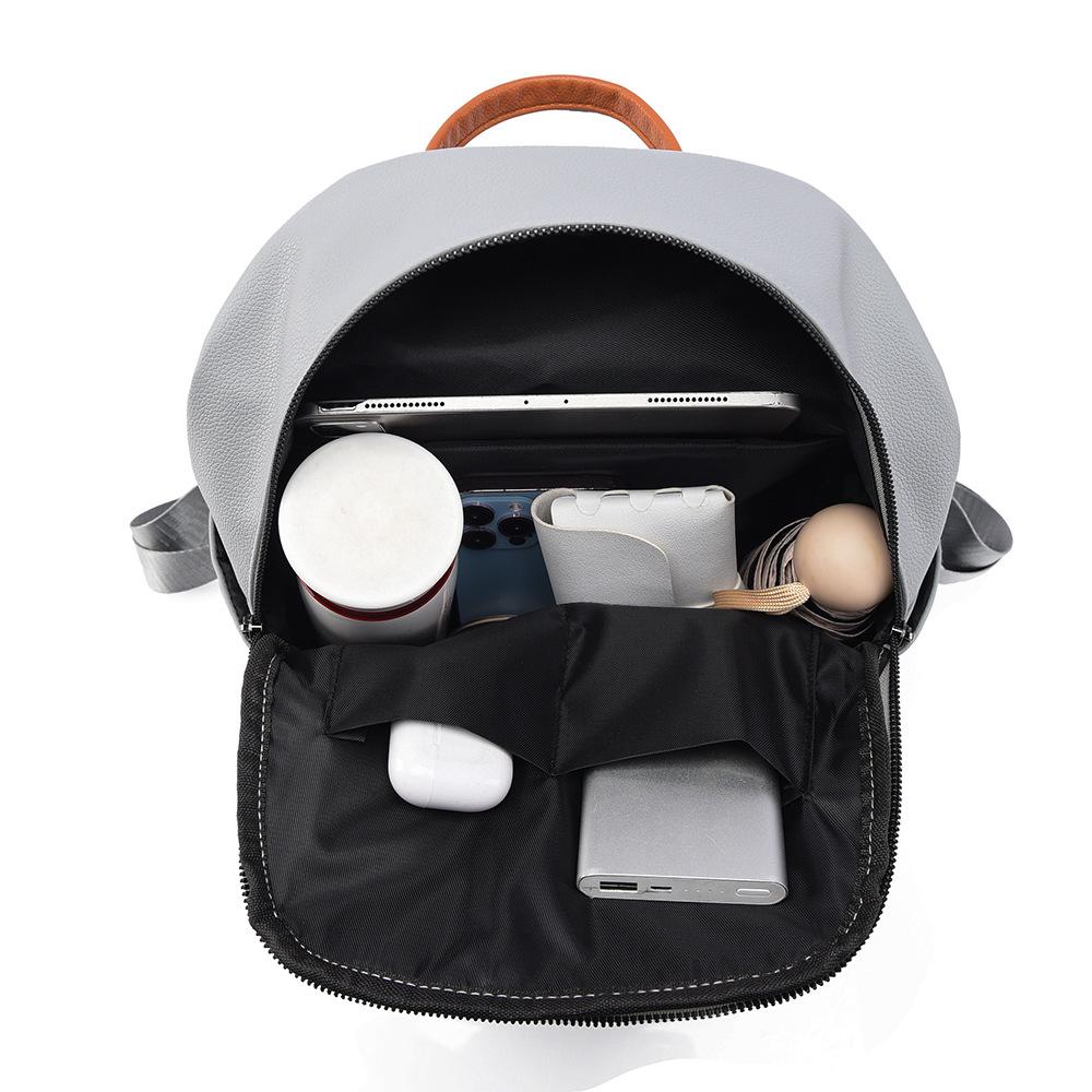 Stylish niche design backpack women's multi-pocket storage travel commuter backpack large-capacity leisure student schoolbag