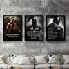 Warrior Motivational Quote Canvas Painting Posters Print Armored Spartan Inspirational Pictures Living Room Wall Art Home Decor