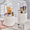 360 Degree Rotating Makeup Brush Organizer With Clear Lid ABS Desktop Storage Cosmetics Lipstick Eyebrow Pencil