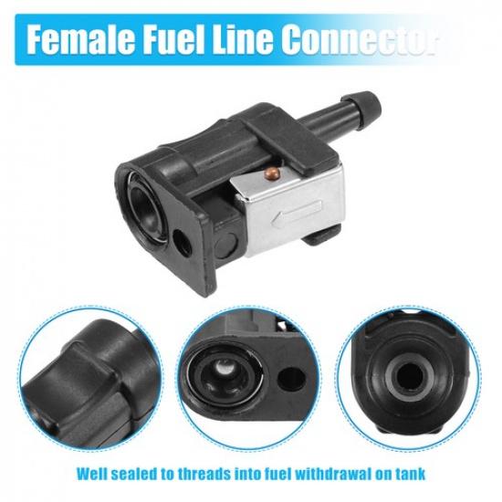 Pack of 3 Boat Engine Fuel Line Connector Fittings Joint for Yamaha Outboard