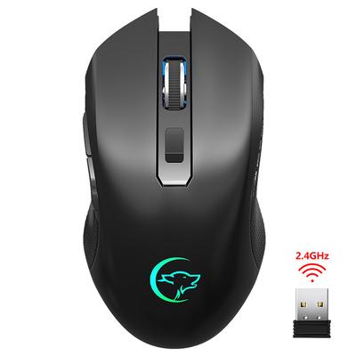 YWYT G851 2.4GHz Drahtlose Maus Wiederaufladbare Stumme Maus Ergonomische Maus mit Buntem Lichteffekt