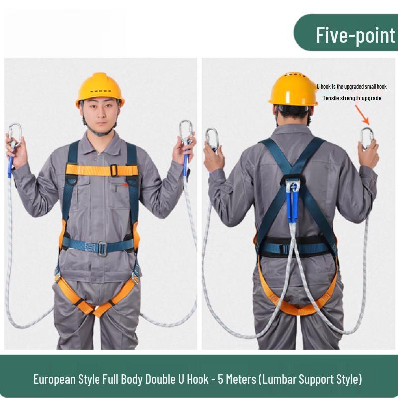 OLOMM Five-Point Fall Protection Safety Harness