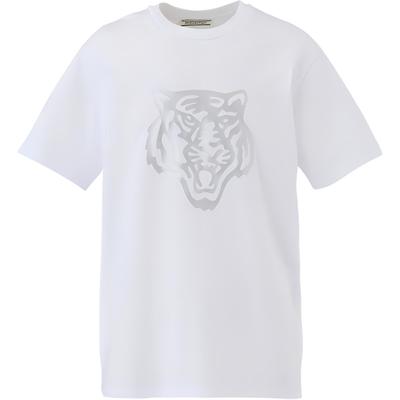 ONITSUKA TIGER Printed Round Neck Pullover Drop Shoulder Short Sleeve T-Shirt Unisex T-Shirts White 2183B455-100