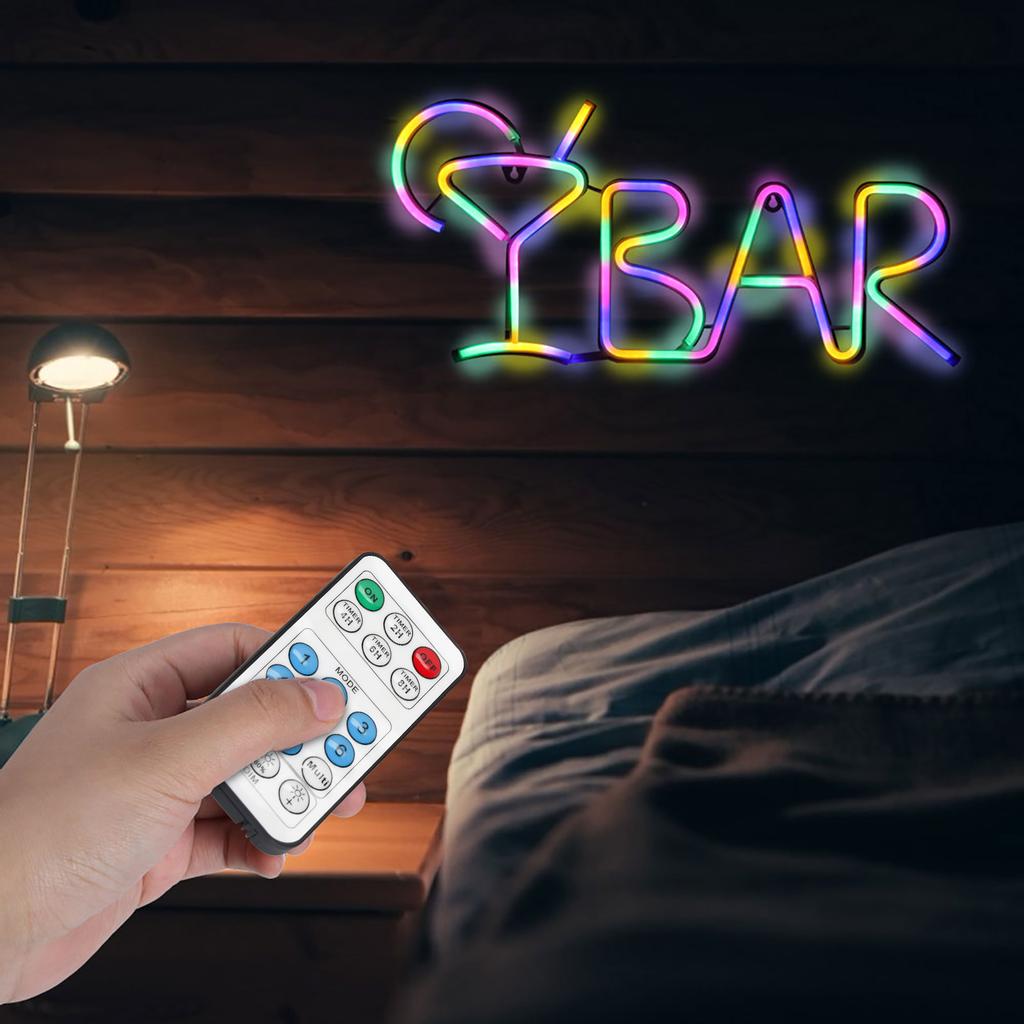 BAR Letters Shaped LED Neon Light Shop Signs Light for Party Bar Home Decor
