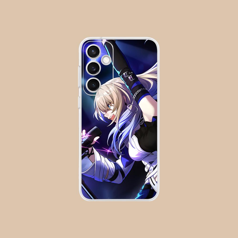 HSR Serval Clear Mobile Phone Case for Samsung Galaxy S25 S24 S23 S22 S21Plus FE Ultra Colorful Cover