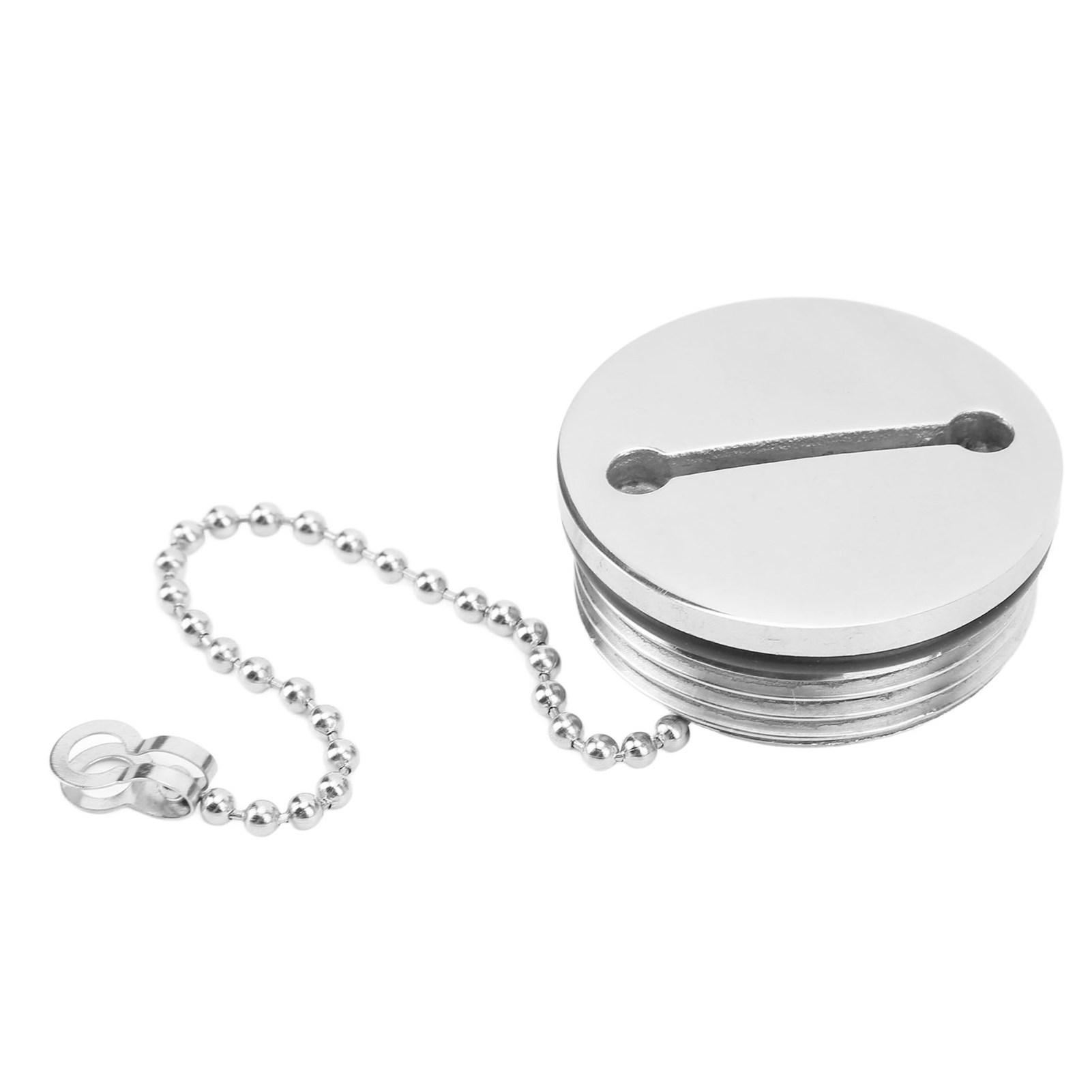 

Boat Marine Fuel Tank Cap Deck Fill Filler Boat Accessories Stainless Steel Deck Fill Cap with Chain Marine Hardware