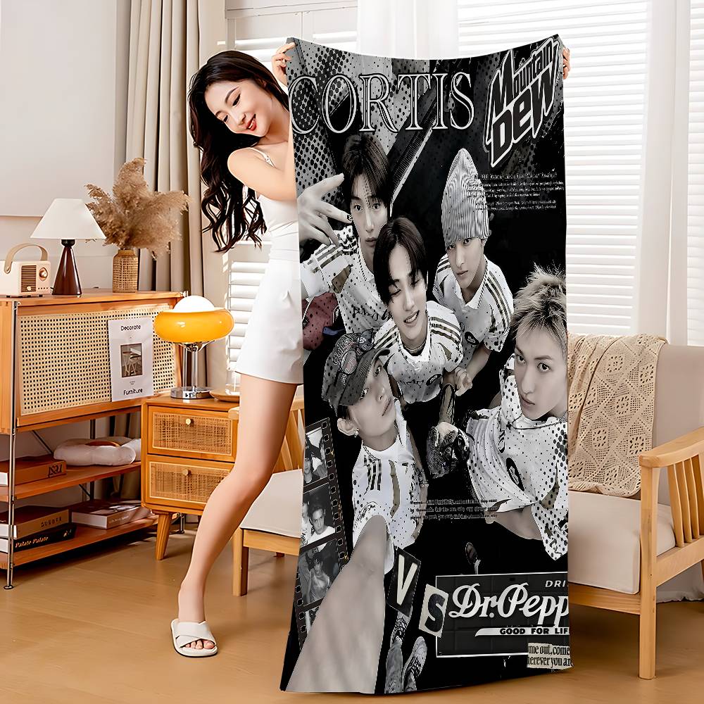 Kpop Music C-CORTIS Microfiber Blanket Quick Drying Beach Towels Oversized Printing Super Absorbent Pool Towel Blanket