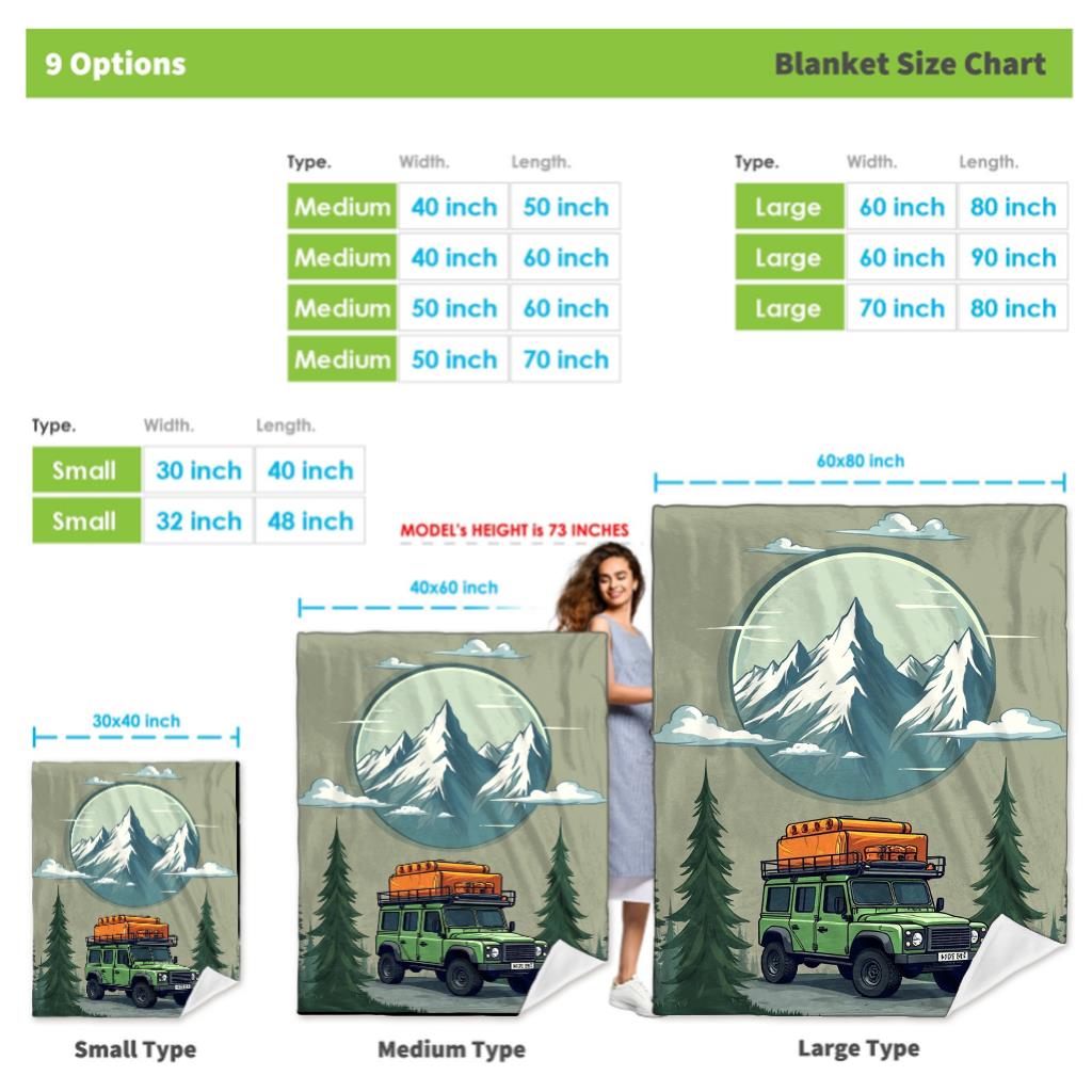 Mountain Explorer Design Pattern Flannel printed blanket suitable for all seasons suitable for living room office sofa travel